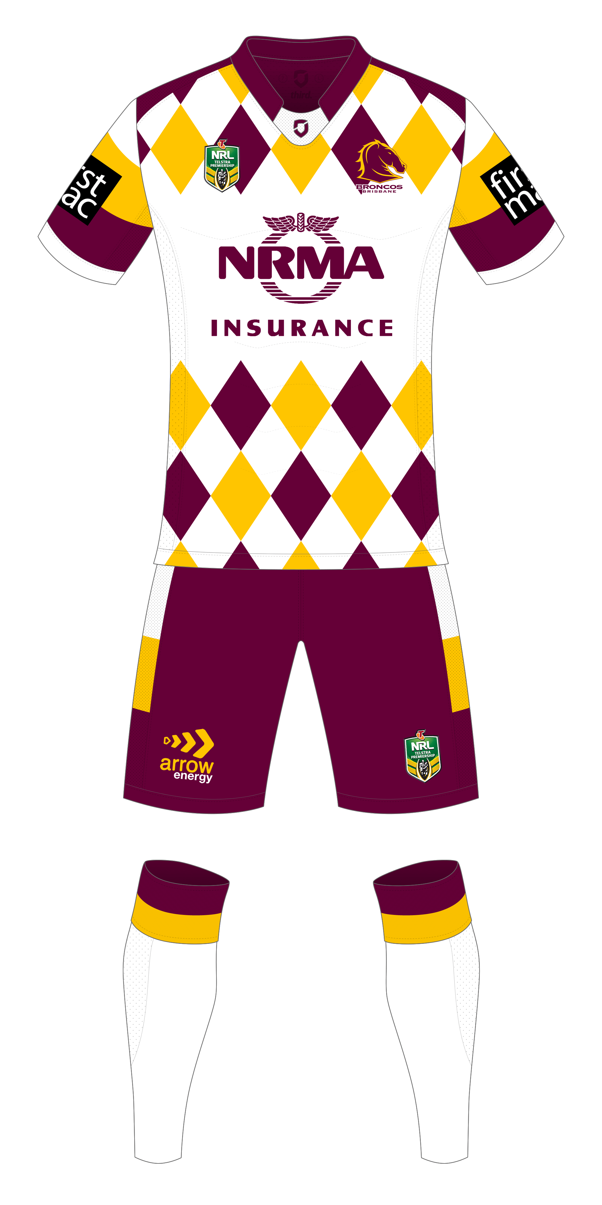 Brisbane Broncos Heritage Kit — Third Sports Design by Dean Robinson